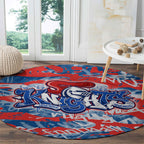 Newcastle Knights Rugby Round Carpet Graffiti Typography Urban Camo Abstract Street Style