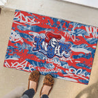 Newcastle Knights Rugby Rubber Doormat Graffiti Typography Urban Camo Abstract Street Style