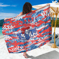 Newcastle Knights Rugby Sarong Graffiti Typography Urban Camo Abstract Street Style