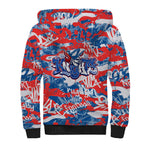Newcastle Knights Rugby Sherpa Hoodie Graffiti Typography Urban Camo Abstract Street Style