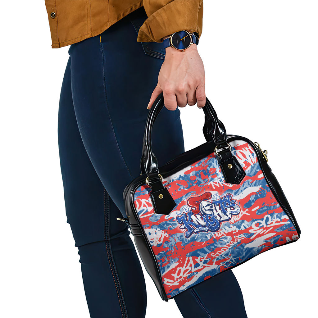 Newcastle Knights Rugby Shoulder Handbag Graffiti Typography Urban Camo Abstract Street Style