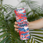 Newcastle Knights Rugby Skinny Tumbler Graffiti Typography Urban Camo Abstract Street Style