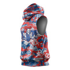 Newcastle Knights Rugby Sleeveless Hoodie Graffiti Typography Urban Camo Abstract Street Style