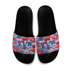 Newcastle Knights Rugby Slide Sandals Graffiti Typography Urban Camo Abstract Street Style