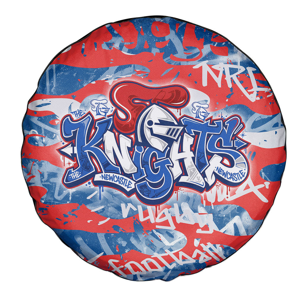 Newcastle Knights Rugby Spare Tire Cover Graffiti Typography Urban Camo Abstract Street Style