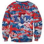 Newcastle Knights Rugby Sweatshirt Graffiti Typography Urban Camo Abstract Street Style
