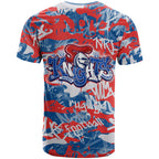Newcastle Knights Rugby T Shirt Graffiti Typography Urban Camo Abstract Street Style