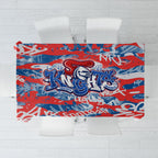 Newcastle Knights Rugby Tablecloth Graffiti Typography Urban Camo Abstract Street Style
