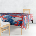 Newcastle Knights Rugby Tablecloth Graffiti Typography Urban Camo Abstract Street Style