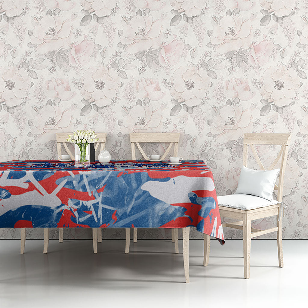 Newcastle Knights Rugby Tablecloth Graffiti Typography Urban Camo Abstract Street Style