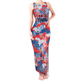 Newcastle Knights Rugby Tank Maxi Dress Graffiti Typography Urban Camo Abstract Street Style