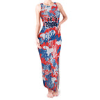 Newcastle Knights Rugby Tank Maxi Dress Graffiti Typography Urban Camo Abstract Street Style