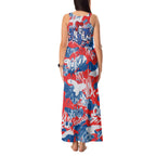 Newcastle Knights Rugby Tank Maxi Dress Graffiti Typography Urban Camo Abstract Street Style