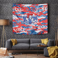 Newcastle Knights Rugby Tapestry Graffiti Typography Urban Camo Abstract Street Style