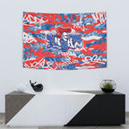 Newcastle Knights Rugby Tapestry Graffiti Typography Urban Camo Abstract Street Style