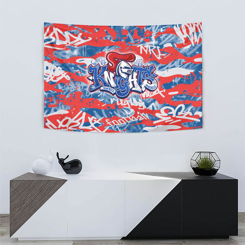 Newcastle Knights Rugby Tapestry Graffiti Typography Urban Camo Abstract Street Style
