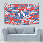 Newcastle Knights Rugby Tapestry Graffiti Typography Urban Camo Abstract Street Style