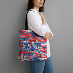 Newcastle Knights Rugby Tote Bag Graffiti Typography Urban Camo Abstract Street Style