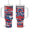 Newcastle Knights Rugby Tumbler With Handle Graffiti Typography Urban Camo Abstract Street Style