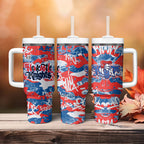 Newcastle Knights Rugby Tumbler With Handle Graffiti Typography Urban Camo Abstract Street Style