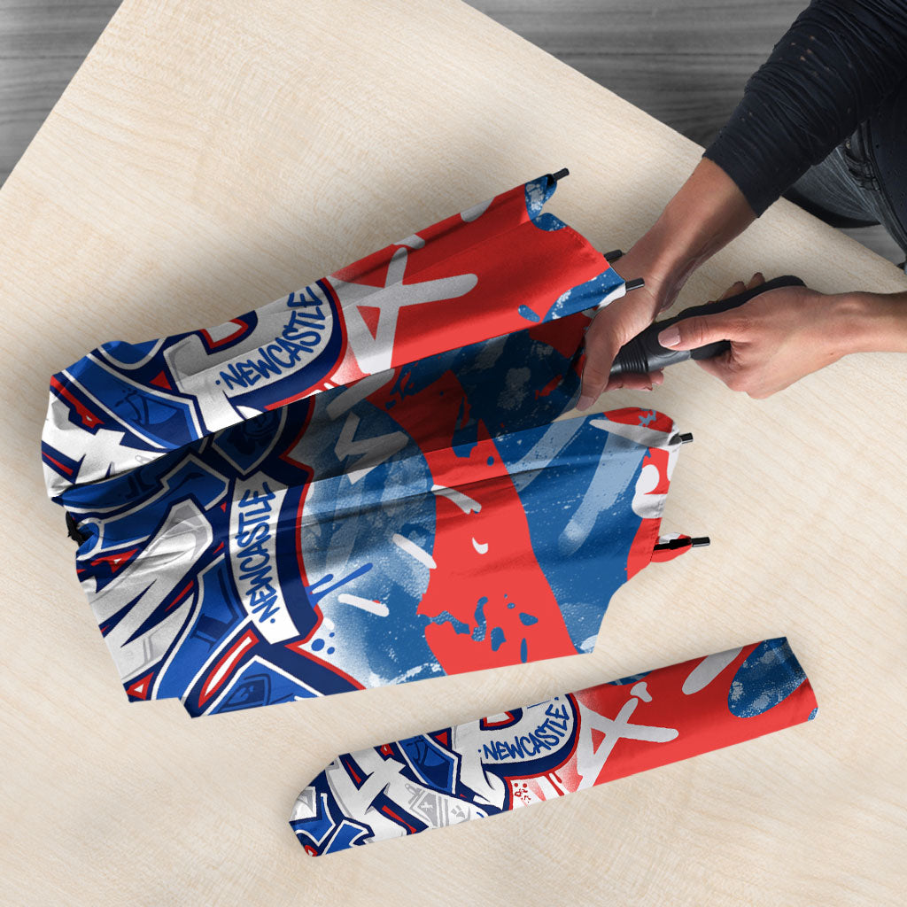 Newcastle Knights Rugby Umbrella Graffiti Typography Urban Camo Abstract Street Style
