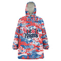 Newcastle Knights Rugby Wearable Blanket Hoodie Graffiti Typography Urban Camo Abstract Street Style