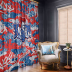 Newcastle Knights Rugby Window Curtain Graffiti Typography Urban Camo Abstract Street Style