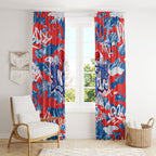 Newcastle Knights Rugby Window Curtain Graffiti Typography Urban Camo Abstract Street Style