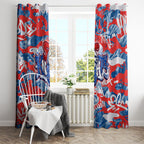 Newcastle Knights Rugby Window Curtain Graffiti Typography Urban Camo Abstract Street Style