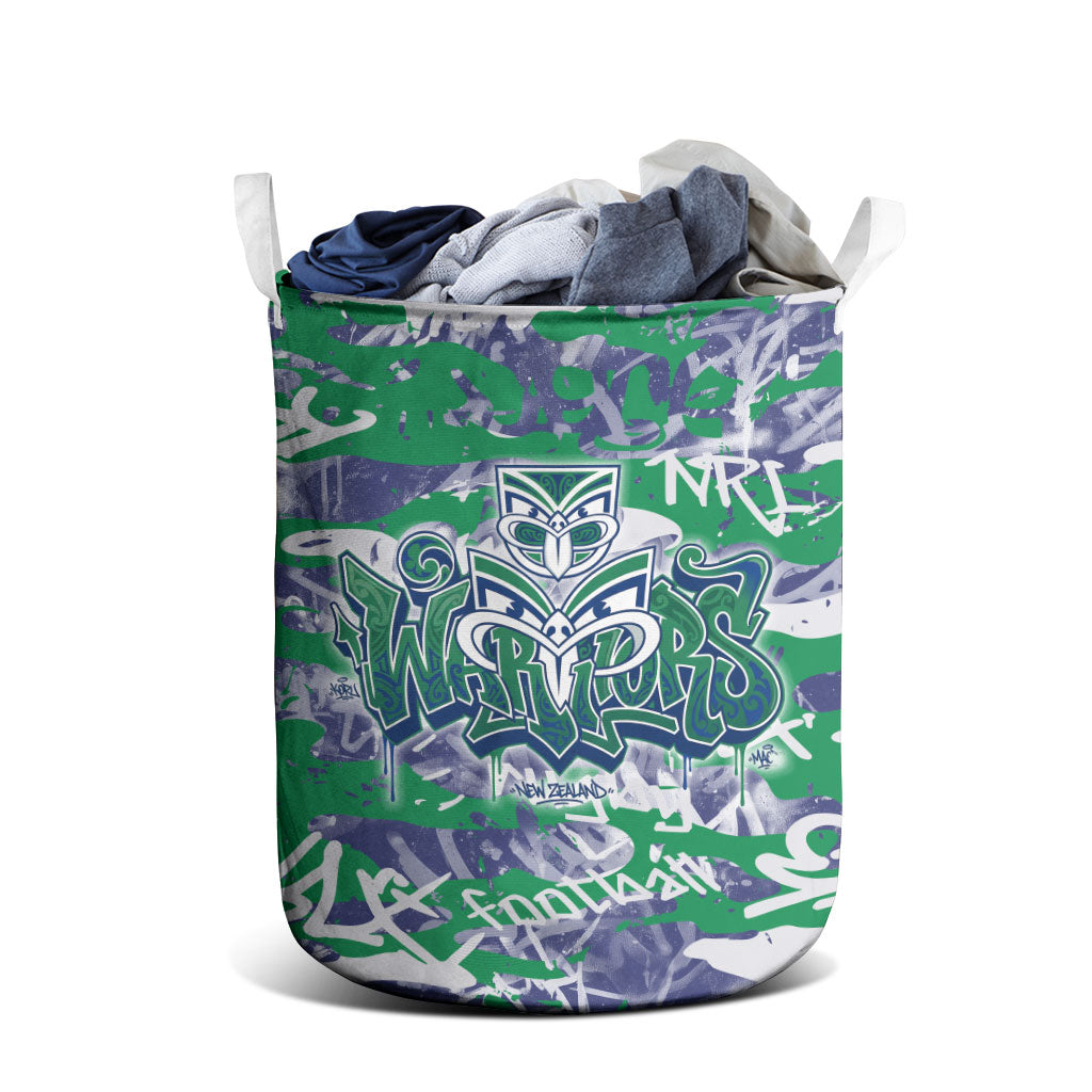 New Zealand Warriors Rugby Laundry Basket Graffiti Typography Urban Camo Abstract Street Style