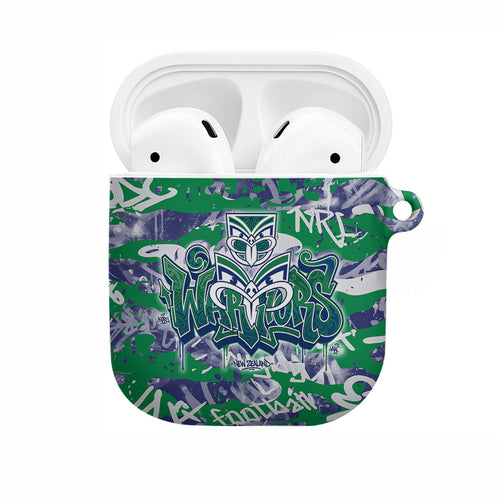 New Zealand Warriors Rugby AirPods Case Graffiti Typography Urban Camo Abstract Street Style