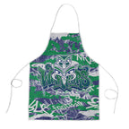 New Zealand Warriors Rugby Apron Graffiti Typography Urban Camo Abstract Street Style