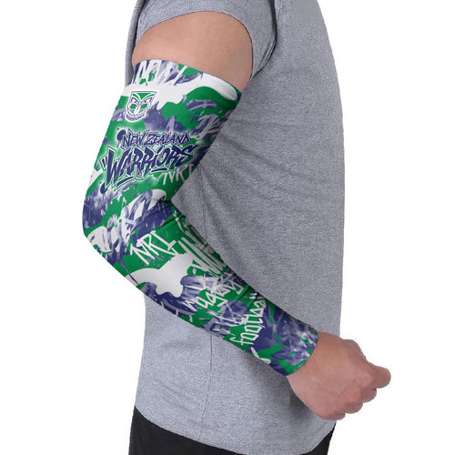 New Zealand Warriors Rugby Arm Sleeves Graffiti Typography Urban Camo Abstract Street Style