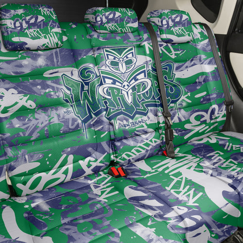 New Zealand Warriors Rugby Back Car Seat Cover Graffiti Typography Urban Camo Abstract Street Style