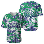 New Zealand Warriors Rugby Baseball Jersey Graffiti Typography Urban Camo Abstract Street Style