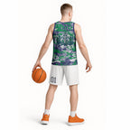 New Zealand Warriors Rugby Basketball Jersey Graffiti Typography Urban Camo Abstract Street Style