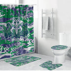 New Zealand Warriors Rugby Bathroom Set Graffiti Typography Urban Camo Abstract Street Style