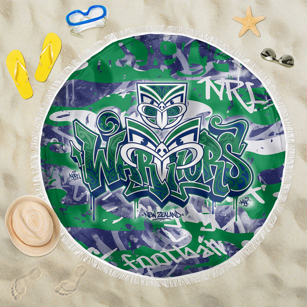 New Zealand Warriors Rugby Beach Blanket Graffiti Typography Urban Camo Abstract Street Style