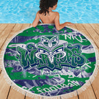 New Zealand Warriors Rugby Beach Blanket Graffiti Typography Urban Camo Abstract Street Style