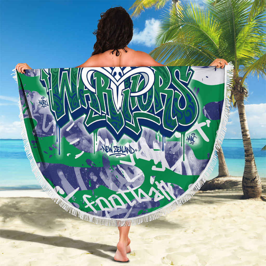 New Zealand Warriors Rugby Beach Blanket Graffiti Typography Urban Camo Abstract Street Style