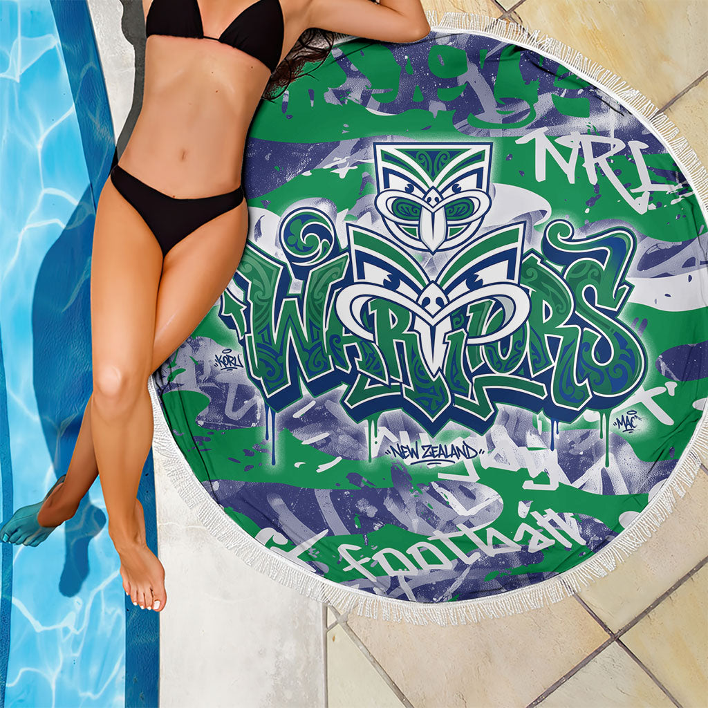 New Zealand Warriors Rugby Beach Blanket Graffiti Typography Urban Camo Abstract Street Style