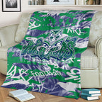 New Zealand Warriors Rugby Blanket Graffiti Typography Urban Camo Abstract Street Style