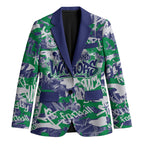 New Zealand Warriors Rugby Blazer Graffiti Typography Urban Camo Abstract Street Style