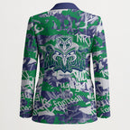 New Zealand Warriors Rugby Blazer Graffiti Typography Urban Camo Abstract Street Style