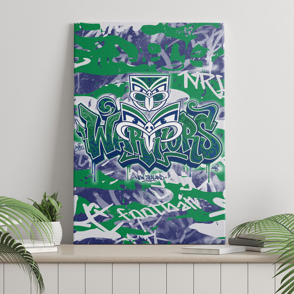New Zealand Warriors Rugby Canvas Wall Art Graffiti Typography Urban Camo Abstract Street Style