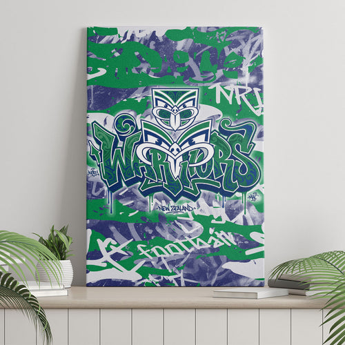 New Zealand Warriors Rugby Canvas Wall Art Graffiti Typography Urban Camo Abstract Street Style