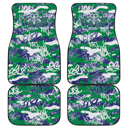New Zealand Warriors Rugby Car Mats Graffiti Typography Urban Camo Abstract Street Style