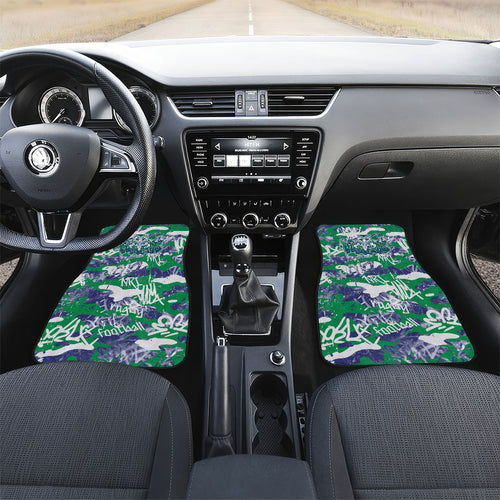 New Zealand Warriors Rugby Car Mats Graffiti Typography Urban Camo Abstract Street Style