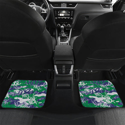 New Zealand Warriors Rugby Car Mats Graffiti Typography Urban Camo Abstract Street Style