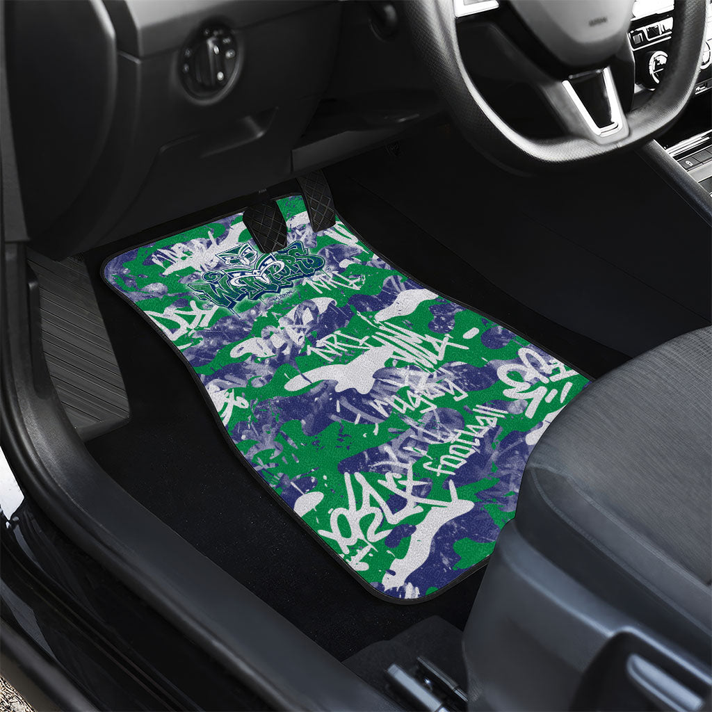 New Zealand Warriors Rugby Car Mats Graffiti Typography Urban Camo Abstract Street Style